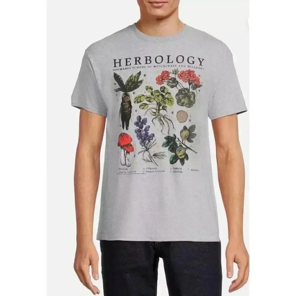 Harry Potter Other - Harry Potter Mens Unisex Herbology Floral Official T-Shirt Size 2XL Gray NWT